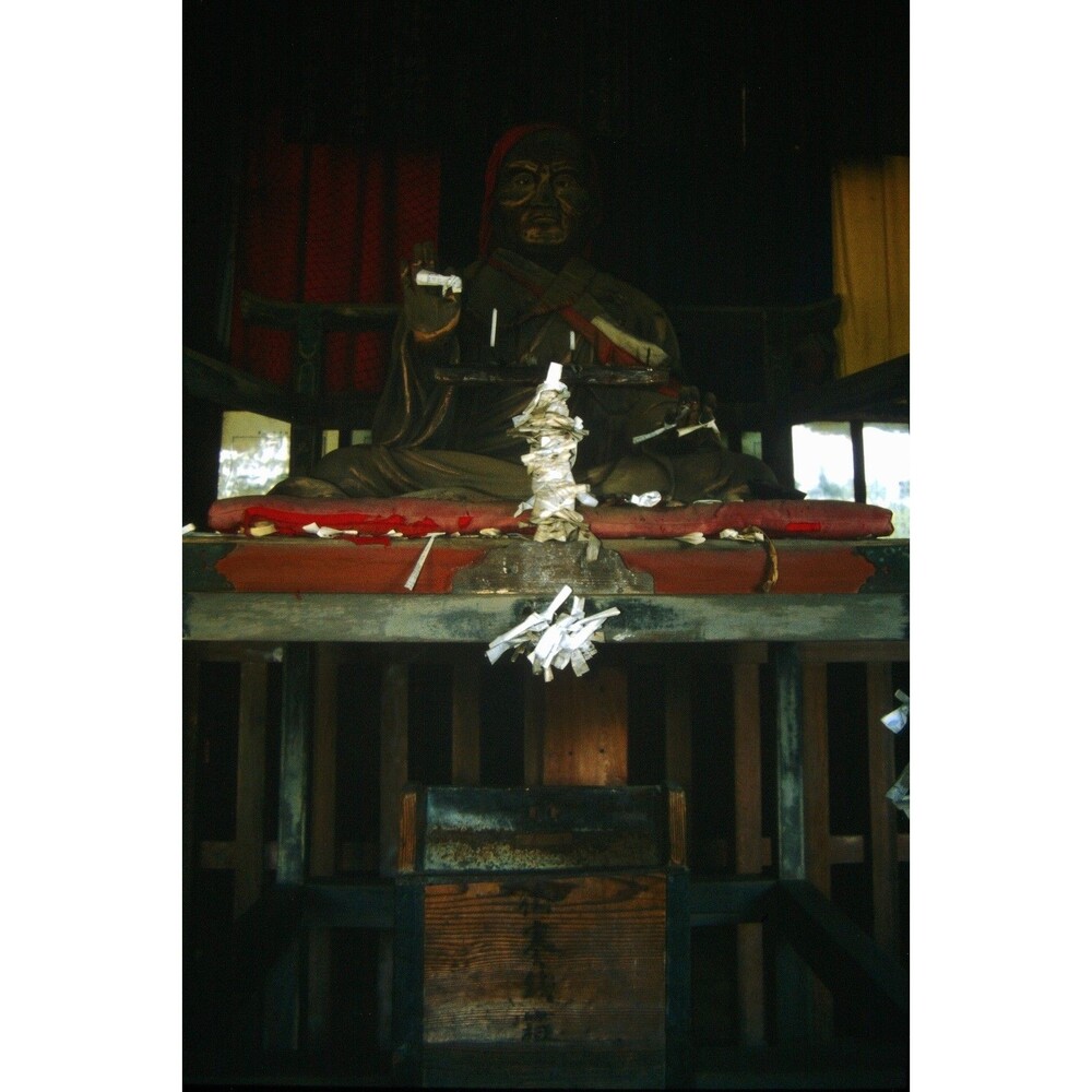 1980s Pro Photo Lab Japan Nara & Joetsu, statue of Binzuru, Nara Japan